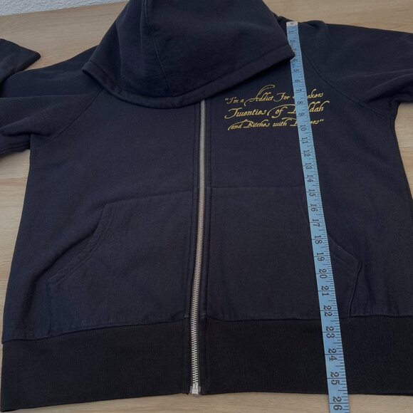 2013 HUF x Nas Limited Edition "N.Y. State of Mind" Zip Up Black Hoodie Men's M - Picture 11 of 16